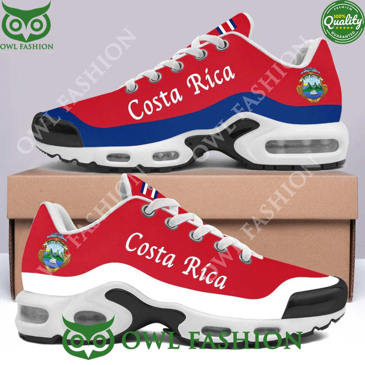 Costa Rica Cushion Red Air max shoes - Adult & Kids T-Shirts, Sweatshirts & Hoodies apparel design preview 1