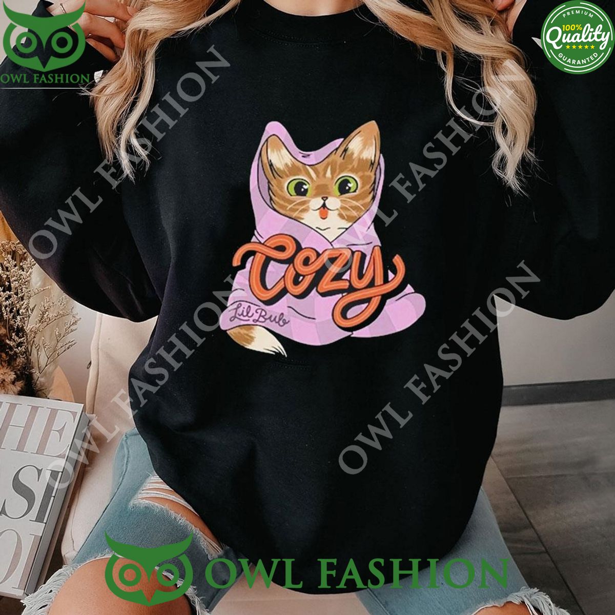 Cozy Bub Cat 2024 - Adult & Kids T-Shirts, Sweatshirts & Hoodies apparel design preview 1