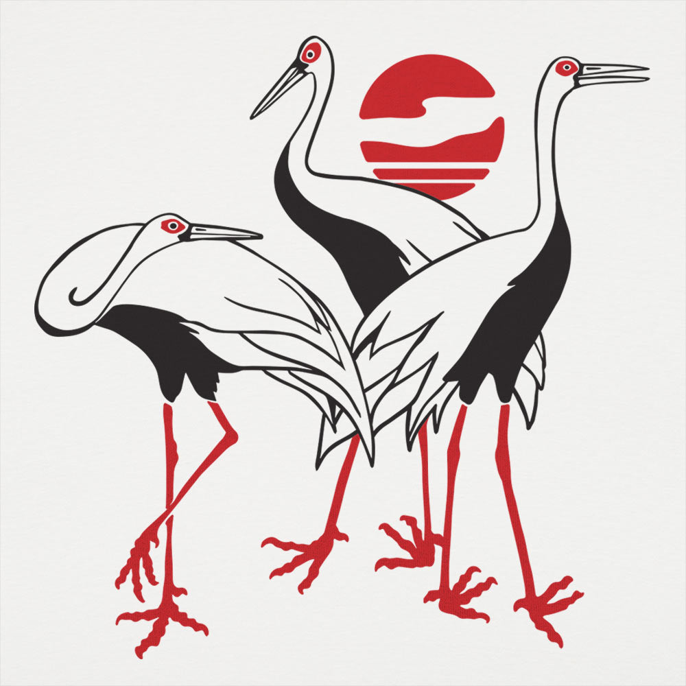 Cranes - Adult & Kids T-Shirts, Sweatshirts & Hoodies apparel design preview 1