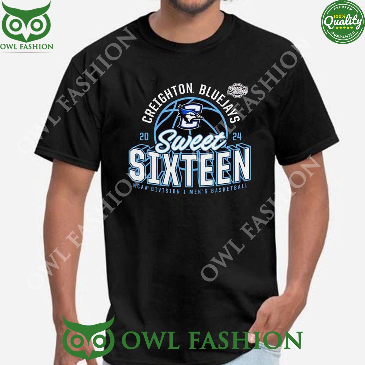 Creighton Bluejays 2024 Ncaa Division 1 Basketball - Adult & Kids T-Shirts, Sweatshirts & Hoodies apparel design preview 1