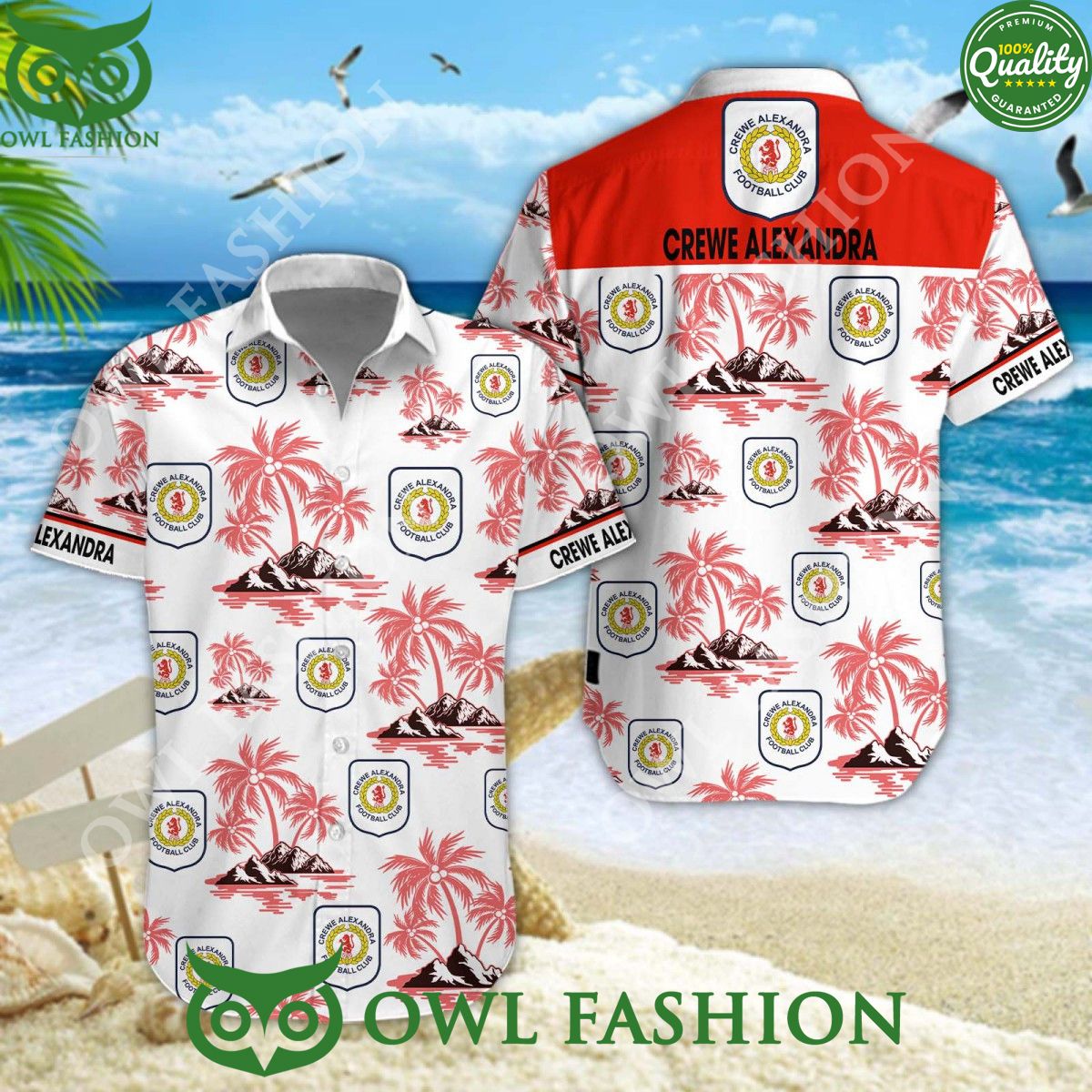 Crewe Alexandra Football Club Island hawaiian - Adult & Kids T-Shirts, Sweatshirts & Hoodies apparel design preview 1
