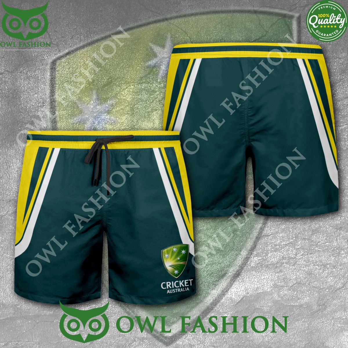Cricket Australia AUS Champion 3D Shorts - Adult & Kids T-Shirts, Sweatshirts & Hoodies apparel design preview 1
