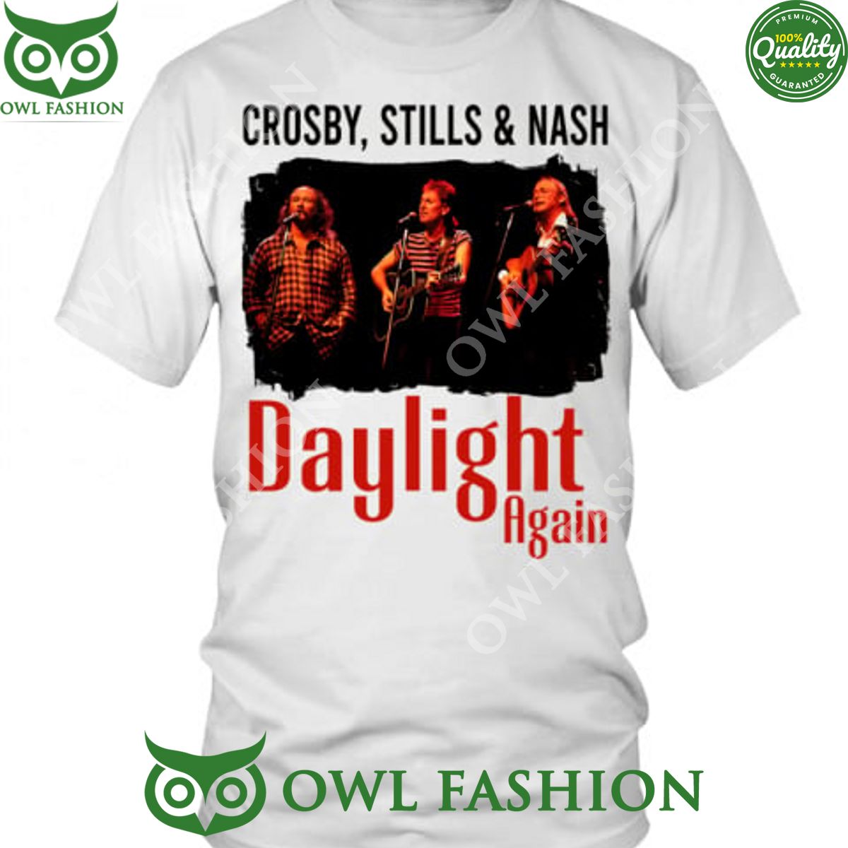 Crosby Stills Nash Young Daylight again folk rock - Adult & Kids T-Shirts, Sweatshirts & Hoodies apparel design preview 1