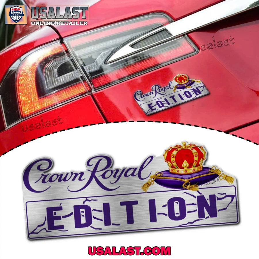 Crown Royal Whiskey Edition Custom 3D Car Badge - Adult & Kids T-Shirts, Sweatshirts & Hoodies apparel design preview 1