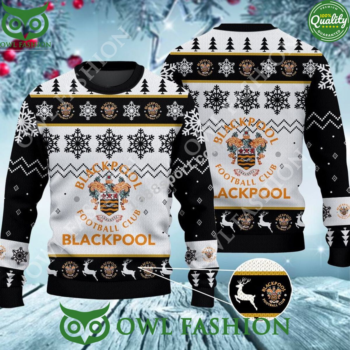 Custom Color Blackpool Ugly Sweater Jumper - Adult & Kids T-Shirts, Sweatshirts & Hoodies apparel design preview 1