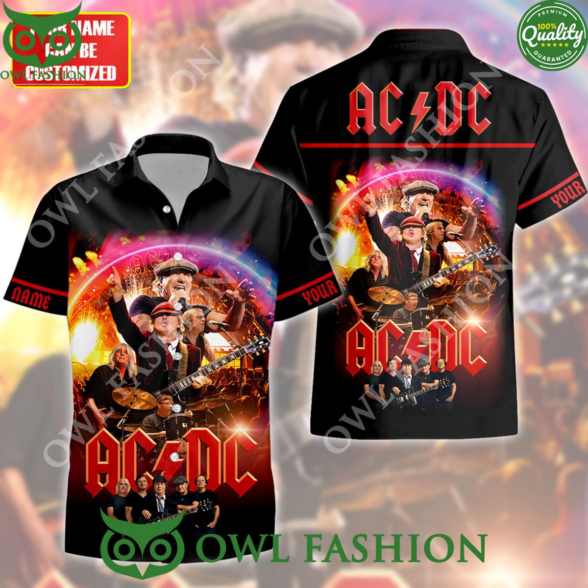 Custom Name ACDC Memories Tropical Hawaii Beach - Adult & Kids T-Shirts, Sweatshirts & Hoodies apparel design preview 1