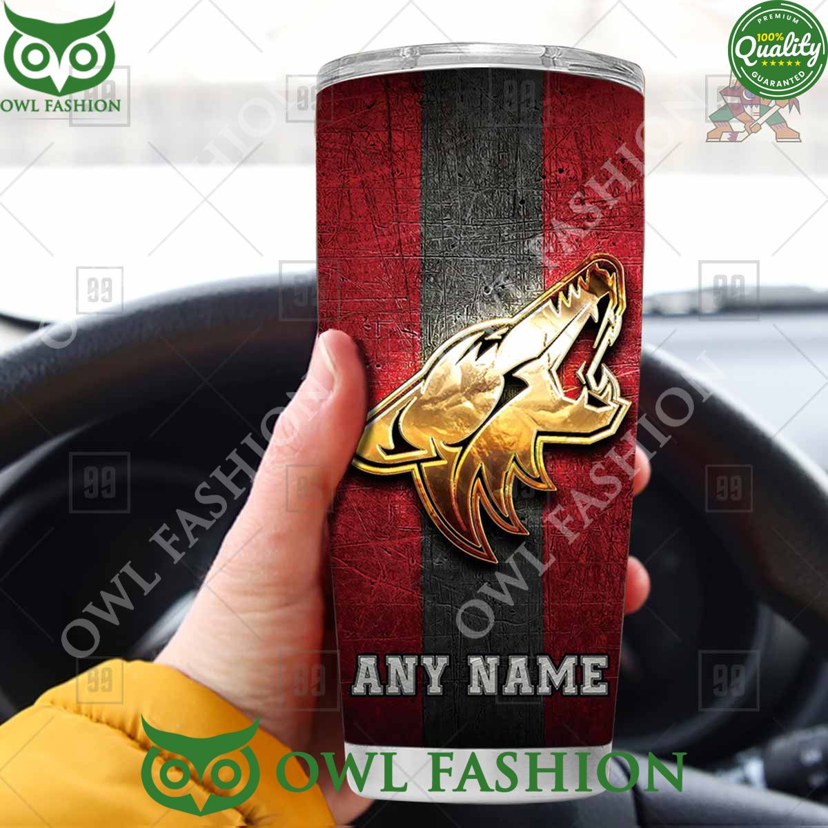Custom Name Arizona Coyotes NHL Old Metal Tumbler - Adult & Kids T-Shirts, Sweatshirts & Hoodies apparel design preview 1