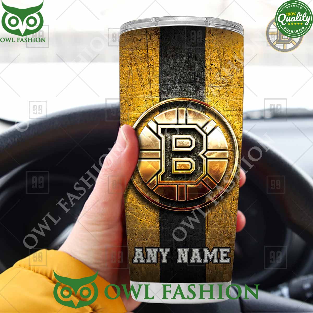 Custom Name Boston Bruins NHL Old Metal Tumbler - Adult & Kids T-Shirts, Sweatshirts & Hoodies apparel design preview 1