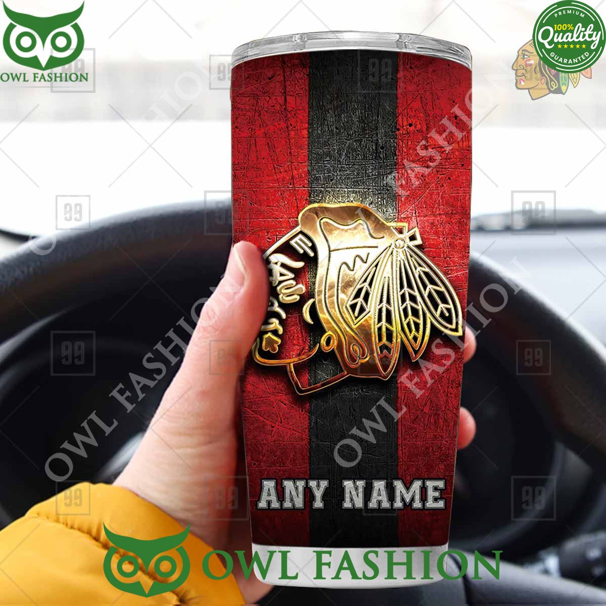 Custom Name Chicago Blackhawks NHL Old Metal Tumbler - Adult & Kids T-Shirts, Sweatshirts & Hoodies apparel design preview 1
