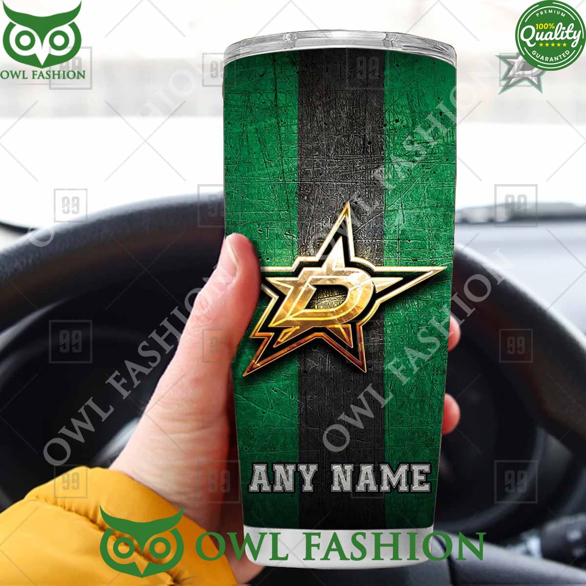 Custom Name Dallas Stars NHL Old Metal Tumbler - Adult & Kids T-Shirts, Sweatshirts & Hoodies apparel design preview 1