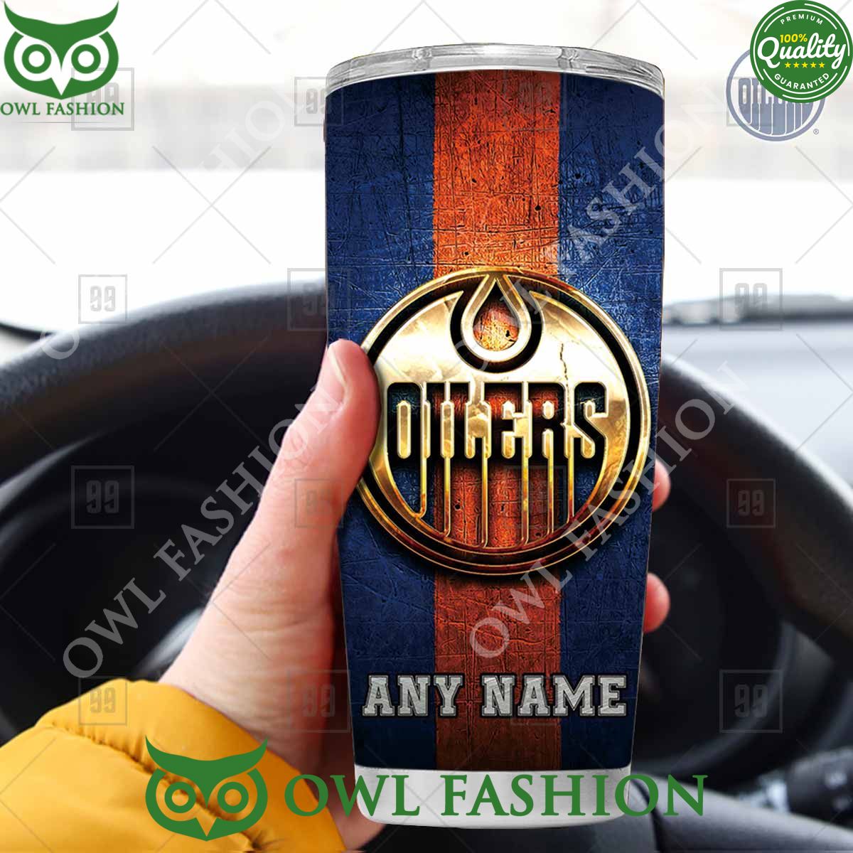 Custom Name Edmonton Oilers NHL Old Metal Tumbler - Adult & Kids T-Shirts, Sweatshirts & Hoodies apparel design preview 1