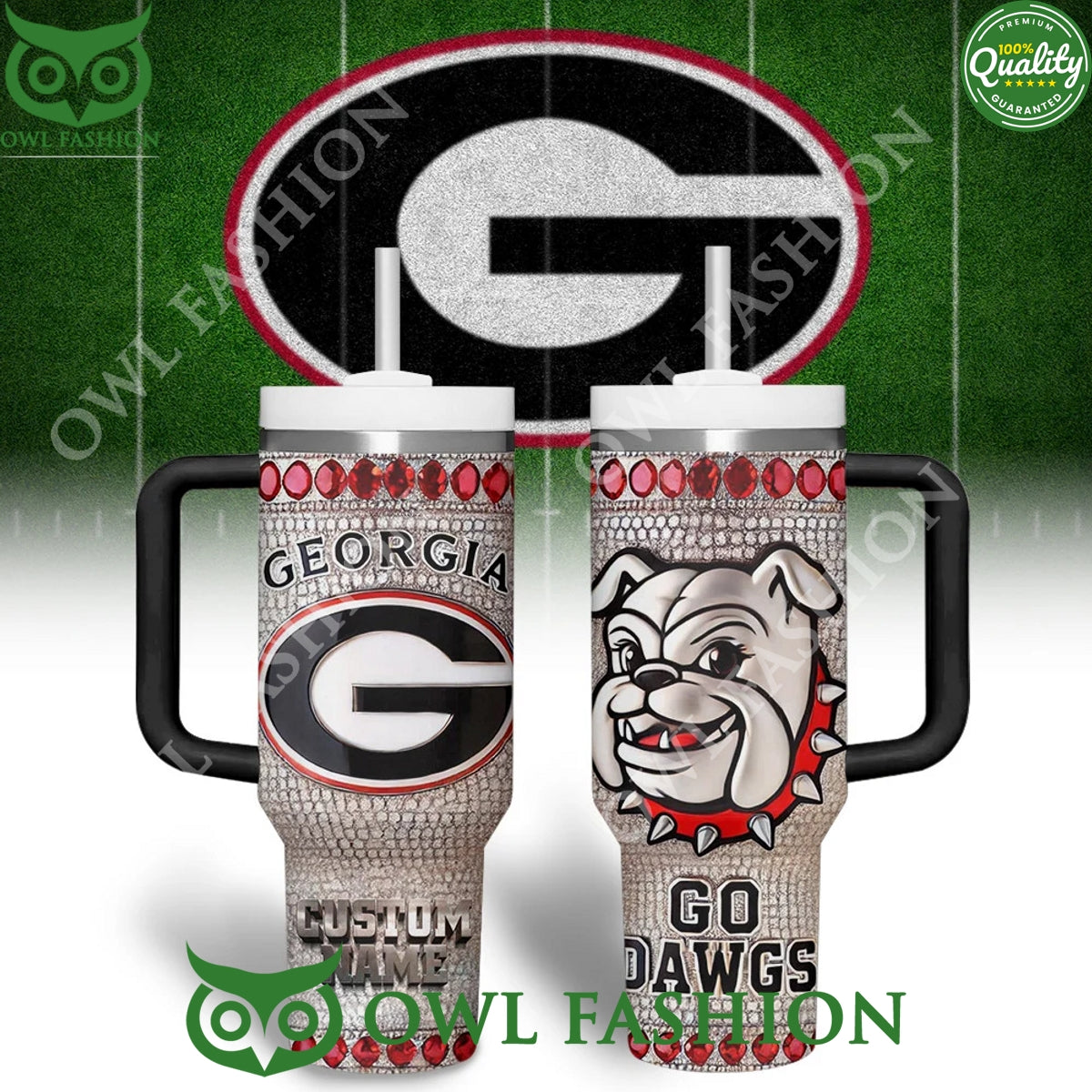 Custom Name Georgia Bulldogs Go Dawgs Logo Tumbler - Adult & Kids T-Shirts, Sweatshirts & Hoodies apparel design preview 1