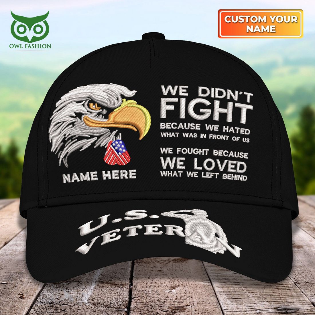 Custom U.S Veterans Patriot Bald Eagle We Fought - Adult & Kids T-Shirts, Sweatshirts & Hoodies apparel design preview 1