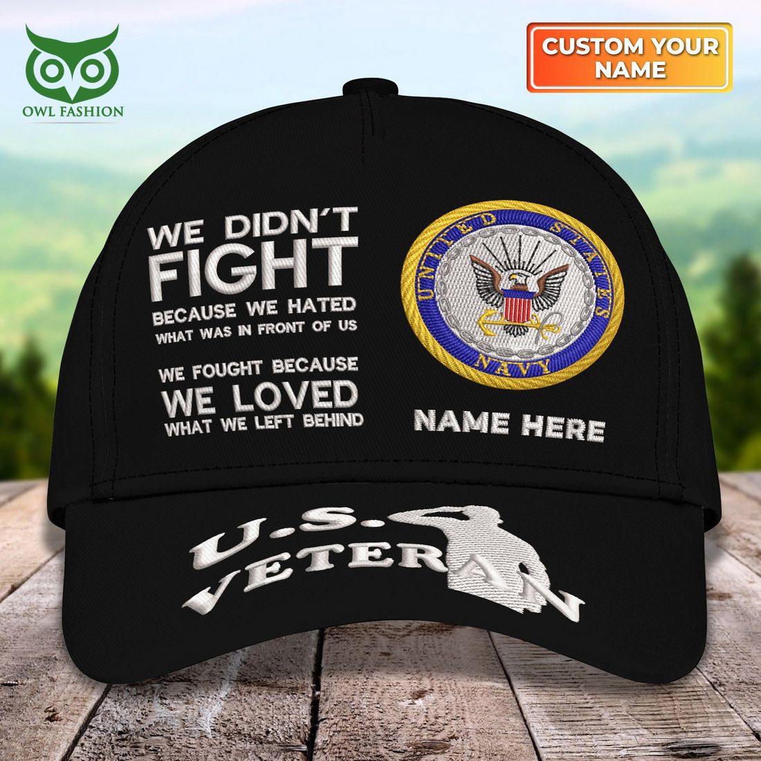 Custom U.S Veterans Navy We Fought Because Loved What - Adult & Kids T-Shirts, Sweatshirts & Hoodies apparel design preview 1