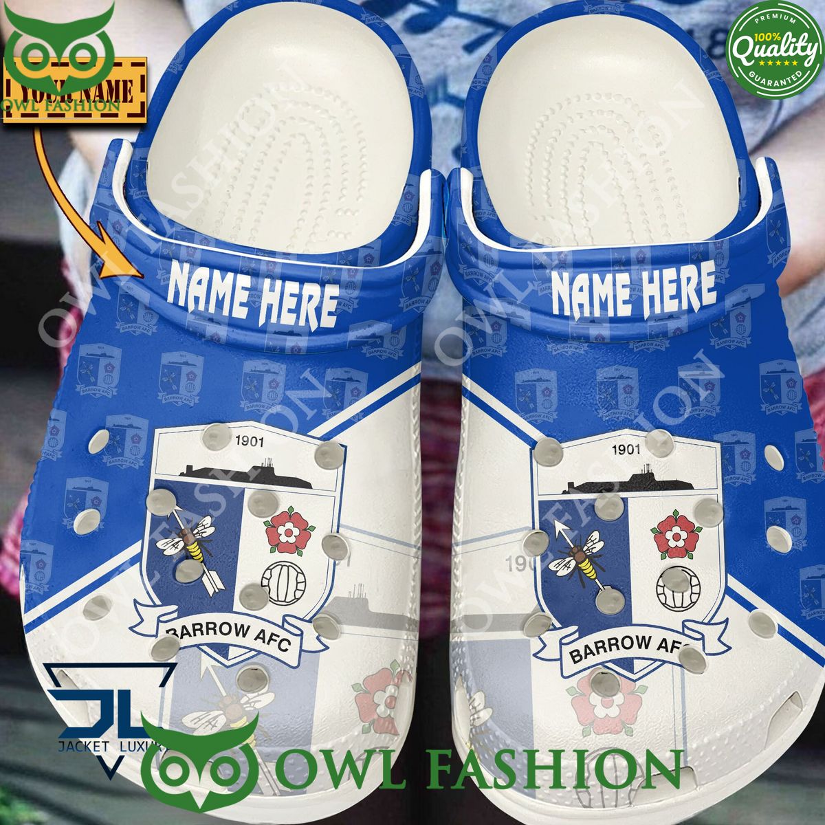 Customized Barrow AFC EFL Custom Name Football Club - Adult & Kids T-Shirts, Sweatshirts & Hoodies apparel design preview 1