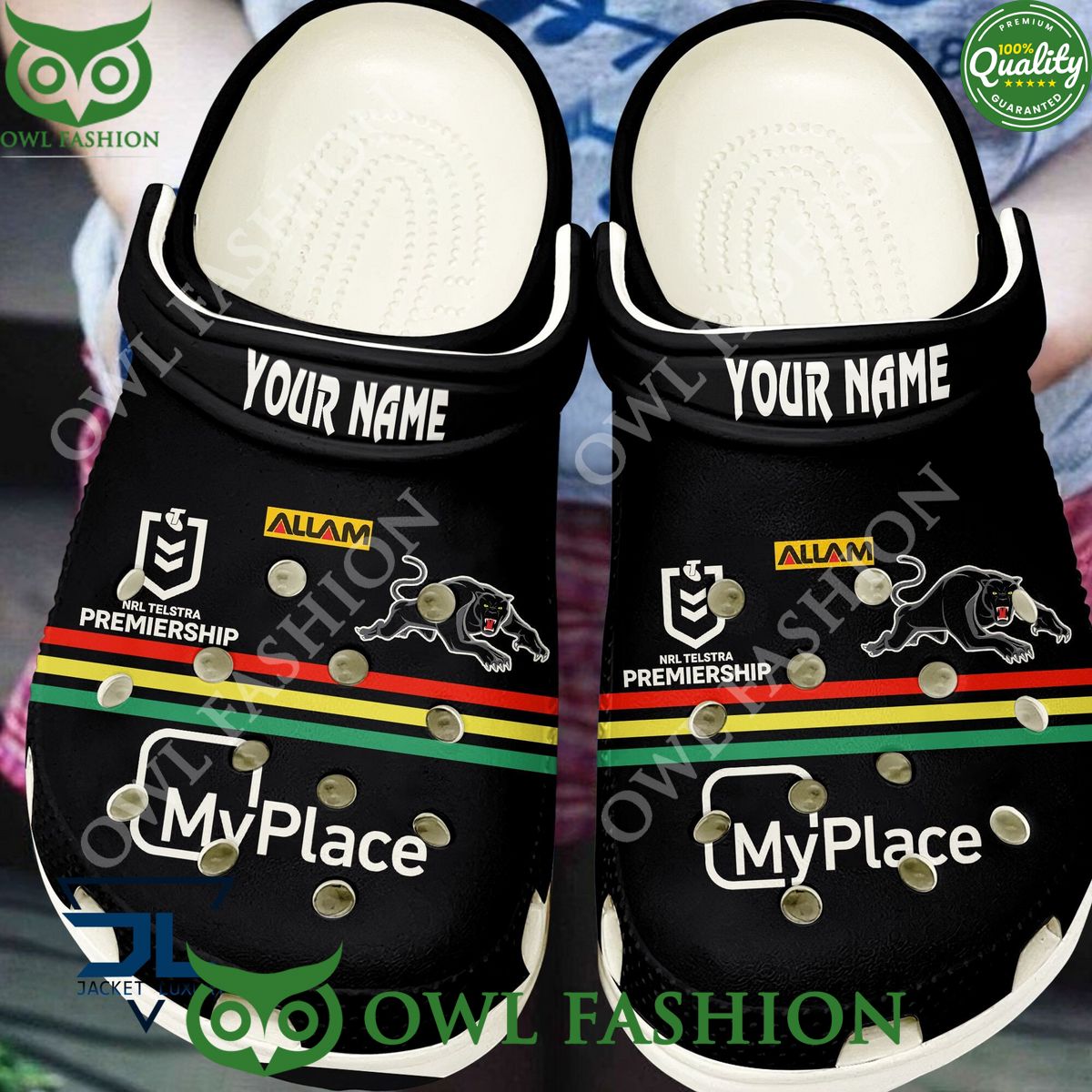 Customized Penrith Panthers Sydney Rugby NRL Croc - Adult & Kids T-Shirts, Sweatshirts & Hoodies apparel design preview 1