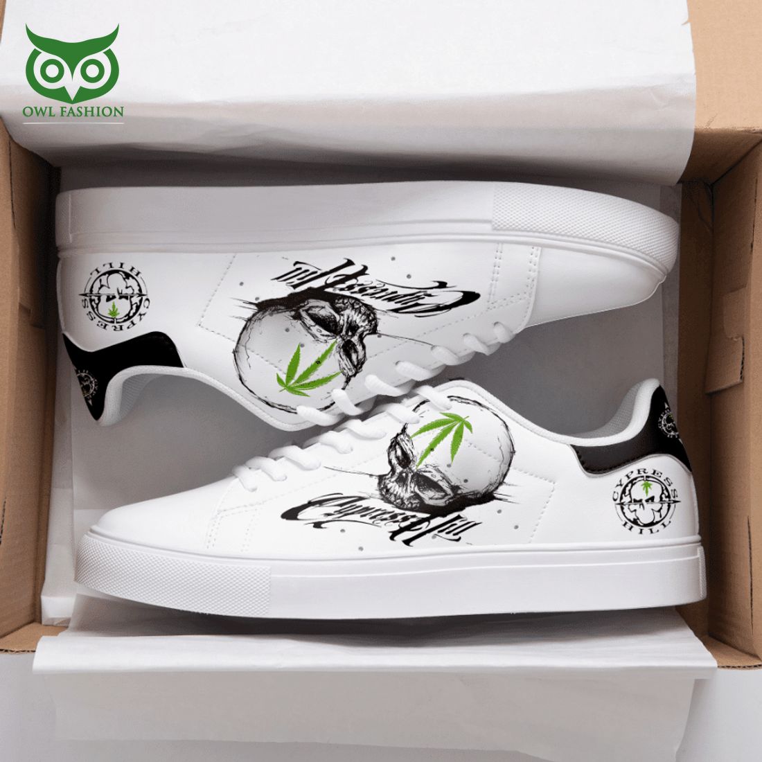 Cypress Hill Skull Grass 3D Printed Stan Smith Shoes - Adult & Kids T-Shirts, Sweatshirts & Hoodies apparel design preview 1