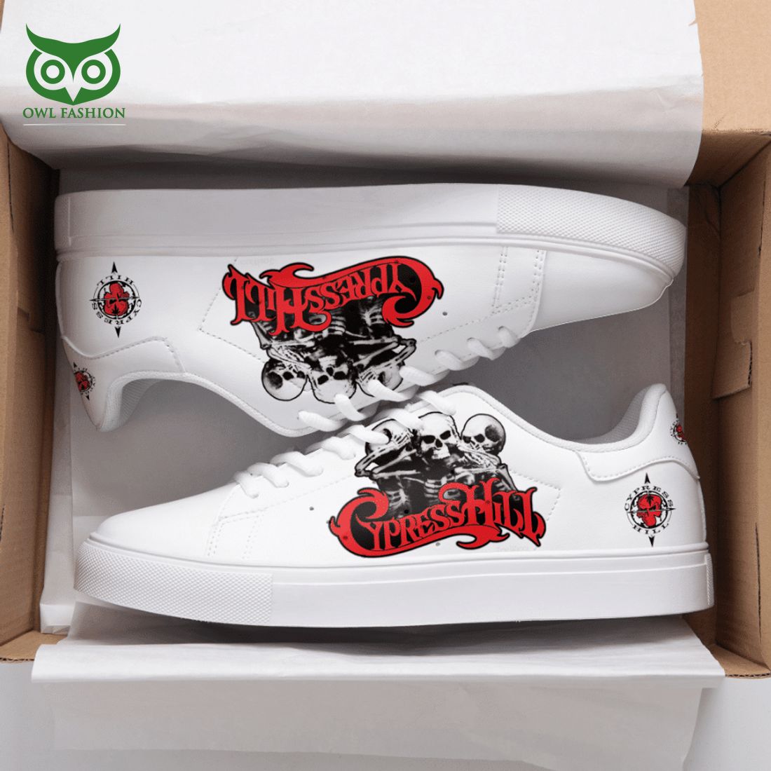 Cypress Hill Skull Red 3D Printed Stan Smith Shoes - Adult & Kids T-Shirts, Sweatshirts & Hoodies apparel design preview 1