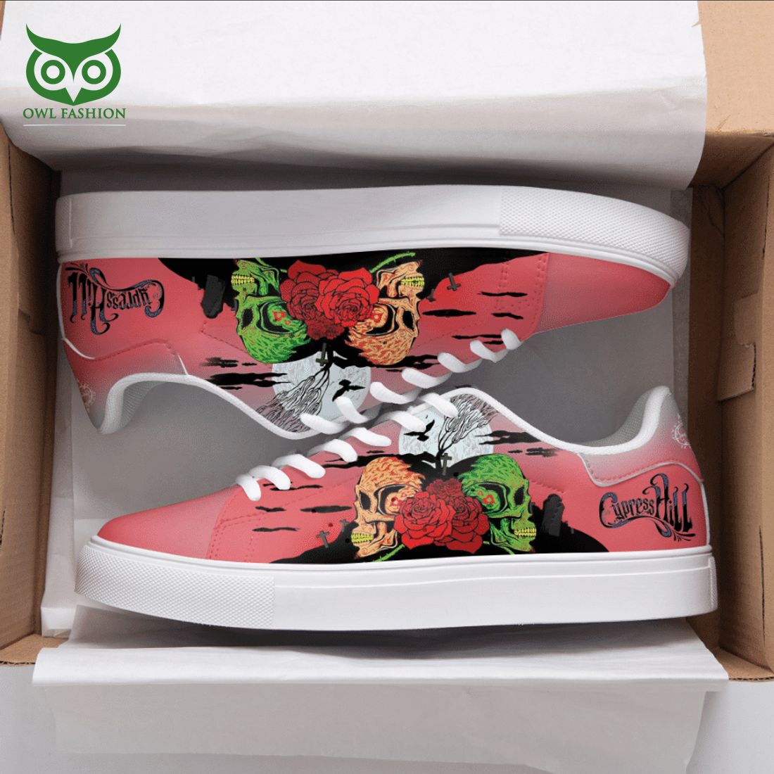 Cypress Hill Skull Roses 3D Printed Stan Smith Shoes - Adult & Kids T-Shirts, Sweatshirts & Hoodies apparel design preview 1