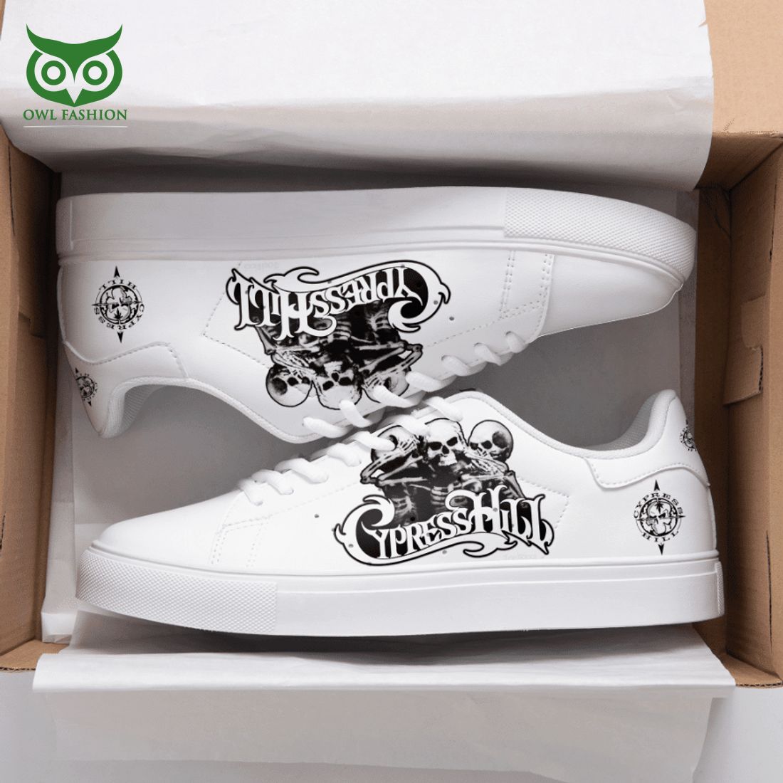 Cypress Hill Skull White 3D Printed Stan Smith Shoes - Adult & Kids T-Shirts, Sweatshirts & Hoodies apparel design preview 1
