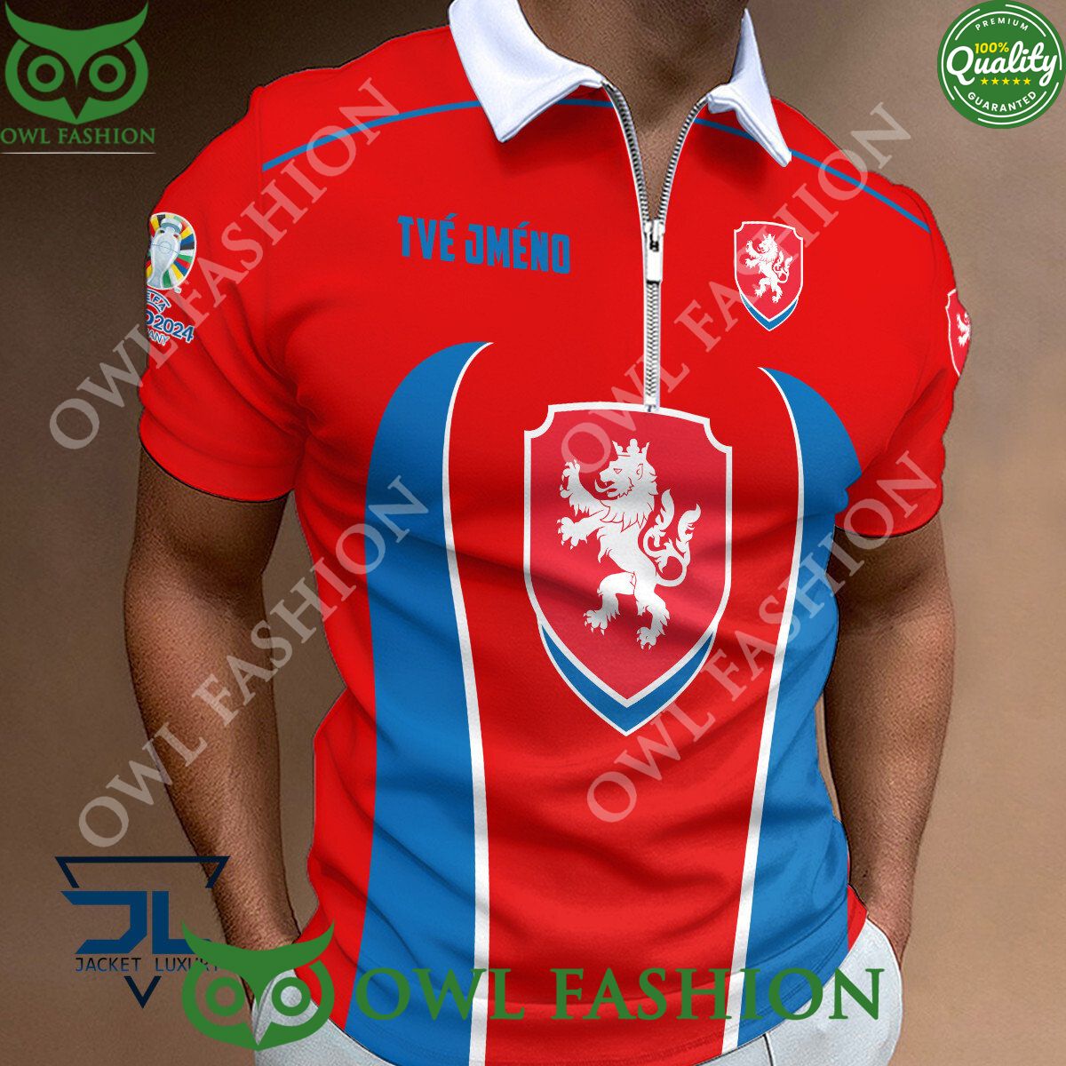 Czech Republic National Football Team Zipper Polo - Adult & Kids T-Shirts, Sweatshirts & Hoodies apparel design preview 1