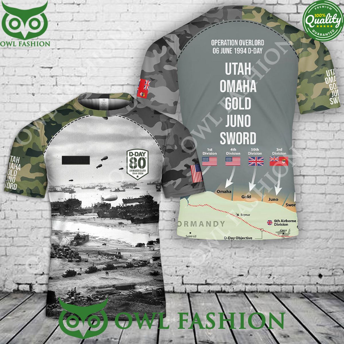 D Day 80th Anniversary 3d Operation overload 06 June - Adult & Kids T-Shirts, Sweatshirts & Hoodies apparel design preview 1