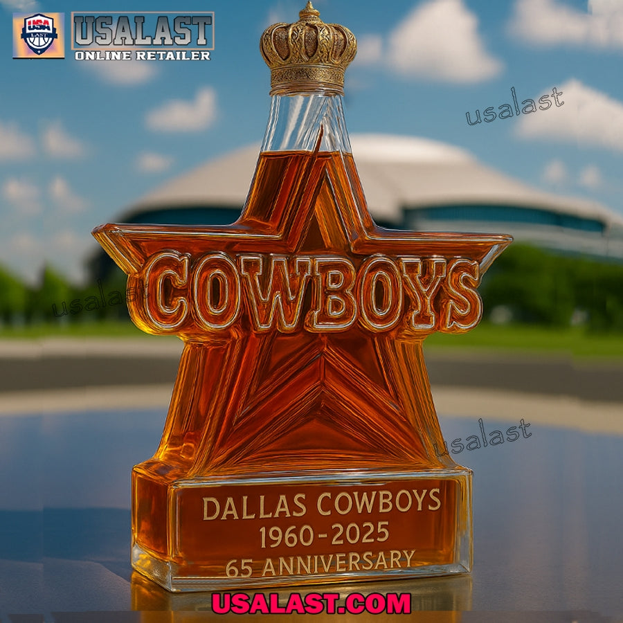 Dallas Cowboys 65th Anniversary Wine Decanter - Adult & Kids T-Shirts, Sweatshirts & Hoodies apparel design preview 1