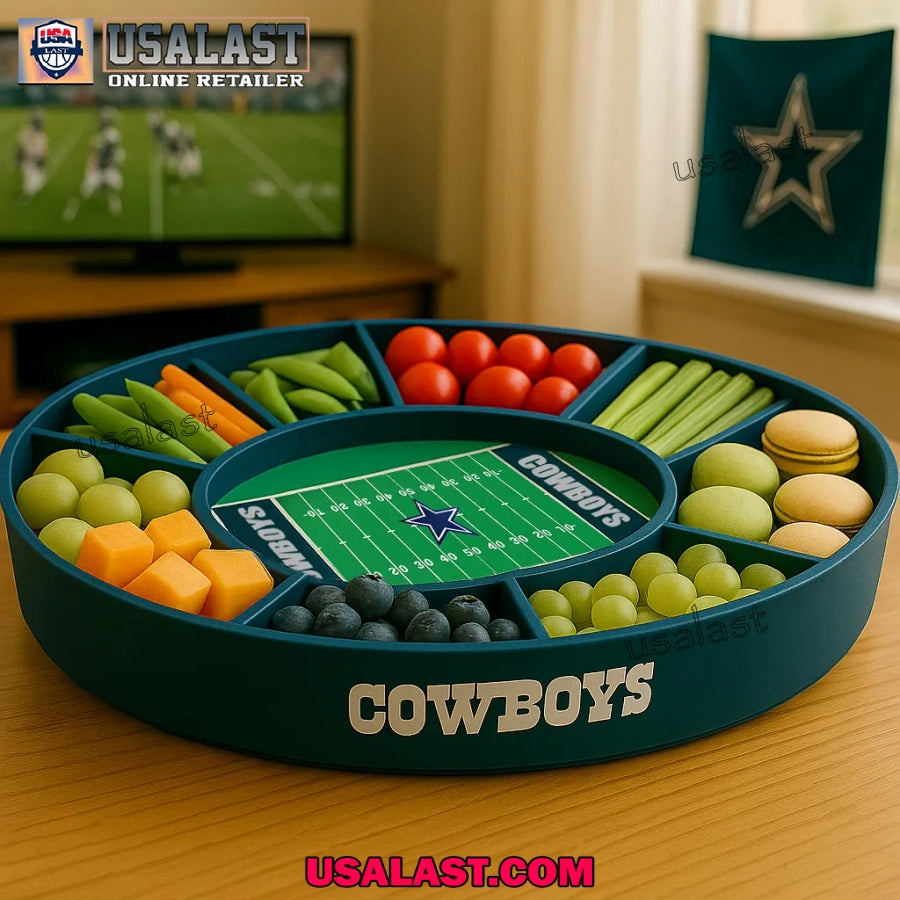 Dallas Cowboys Football Party Snack Food Tray, - Adult & Kids T-Shirts, Sweatshirts & Hoodies apparel design preview 1