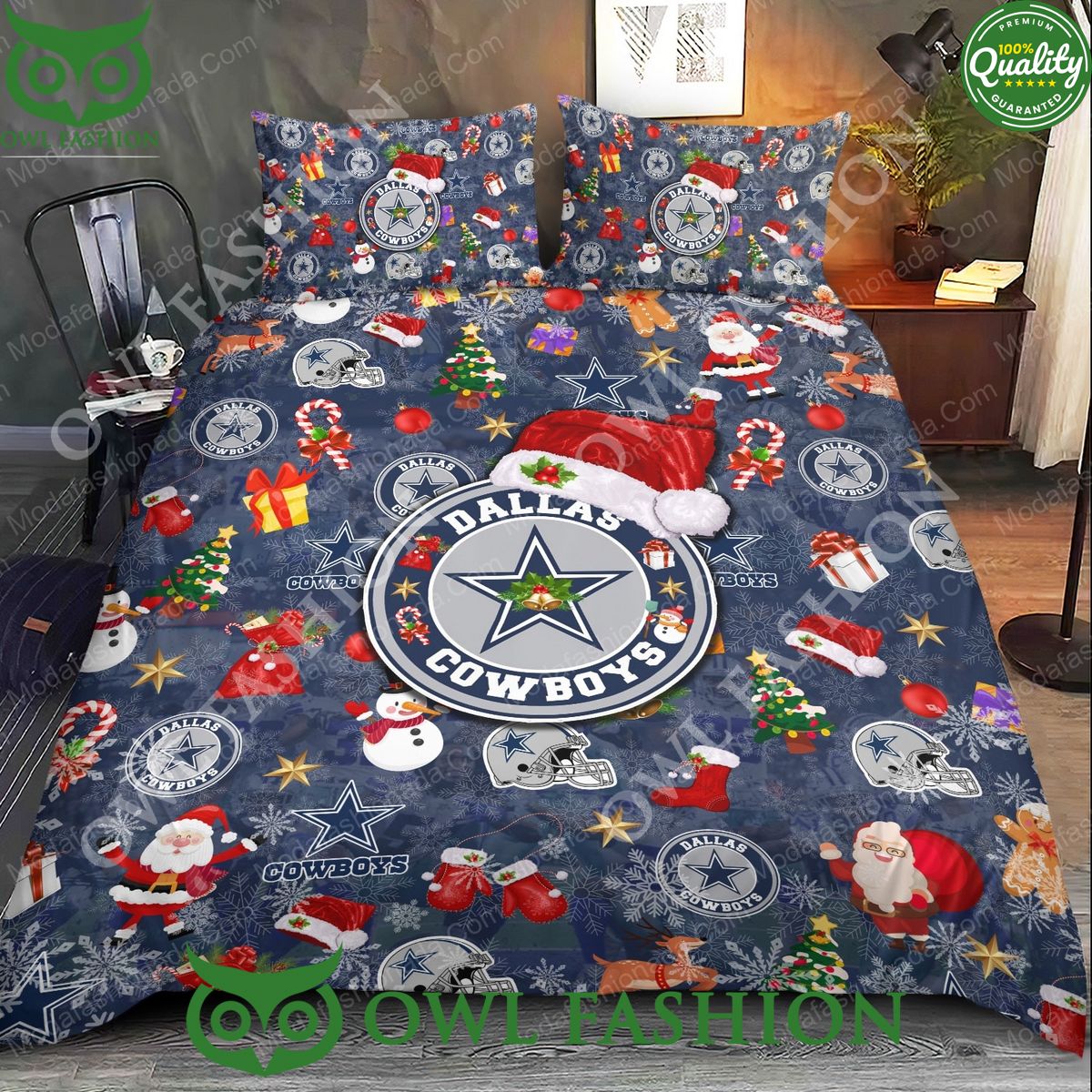 Dallas Cowboys Pattern Logo Christmas Bedding Sets - Adult & Kids T-Shirts, Sweatshirts & Hoodies apparel design preview 1