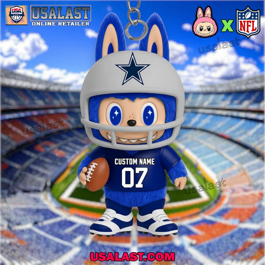 Dallas Cowboys x Labubu Monster Custom Acrylic - Adult & Kids T-Shirts, Sweatshirts & Hoodies apparel design preview 1