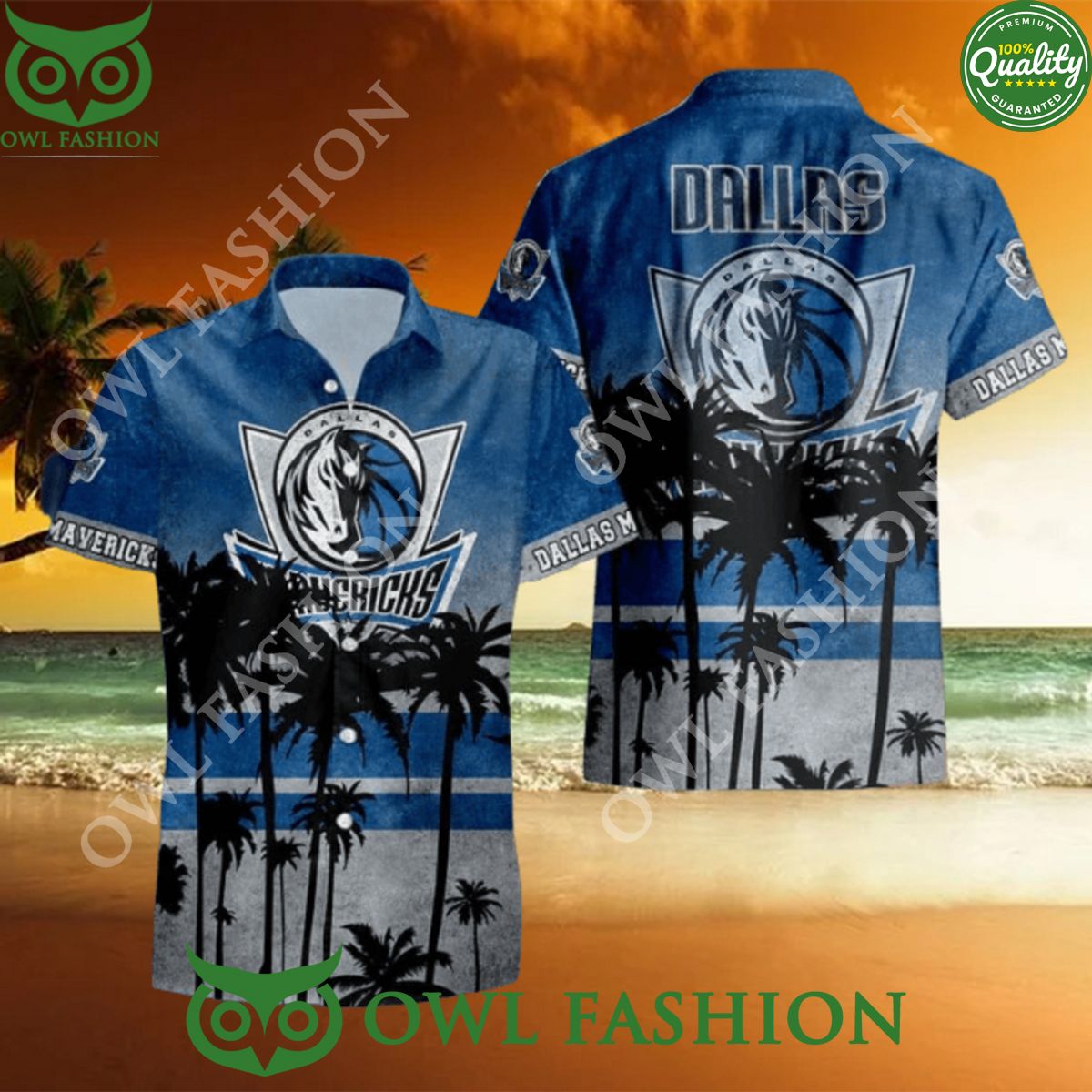 Dallas Mavericks NCAA Championship Hawaiian 2024 - Adult & Kids T-Shirts, Sweatshirts & Hoodies apparel design preview 1