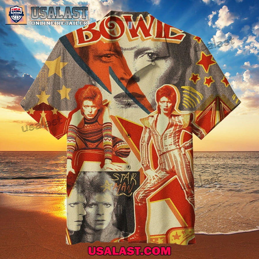 David Bowie Starman Vintage Hawaiian - Adult & Kids T-Shirts, Sweatshirts & Hoodies apparel design preview 1