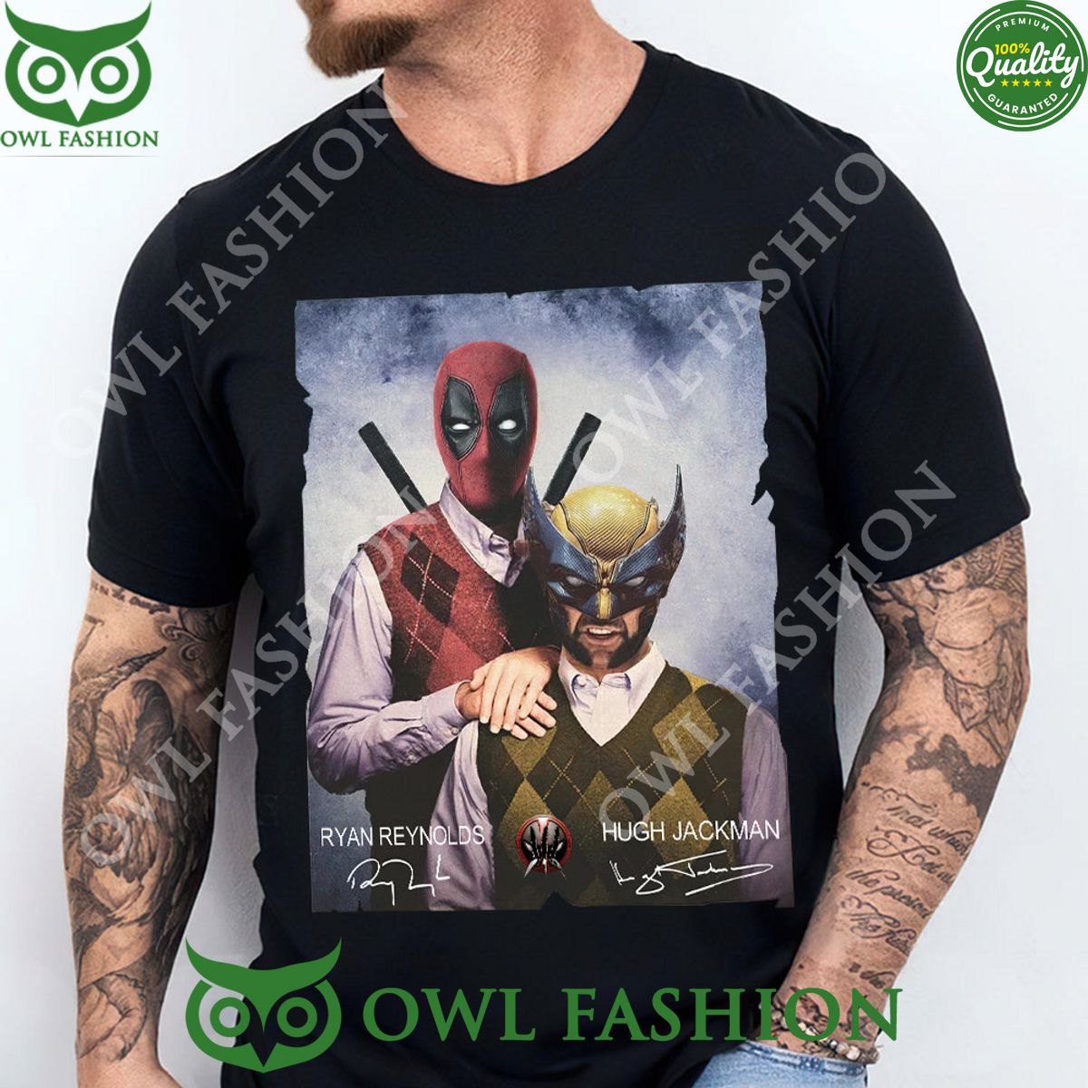 Deadpool 3 Ryan Reynolds Hugh Jackman - Adult & Kids T-Shirts, Sweatshirts & Hoodies apparel design preview 1
