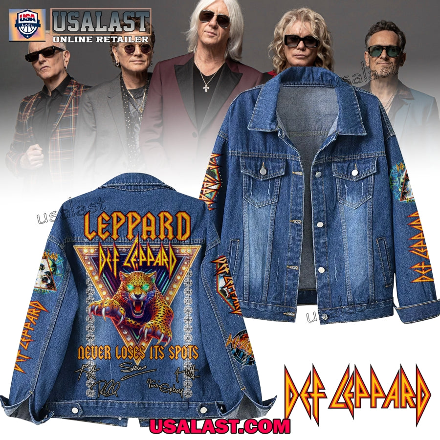 Def Leppard Never Loses Its Spots Denim Jacket - Adult & Kids T-Shirts, Sweatshirts & Hoodies apparel design preview 1