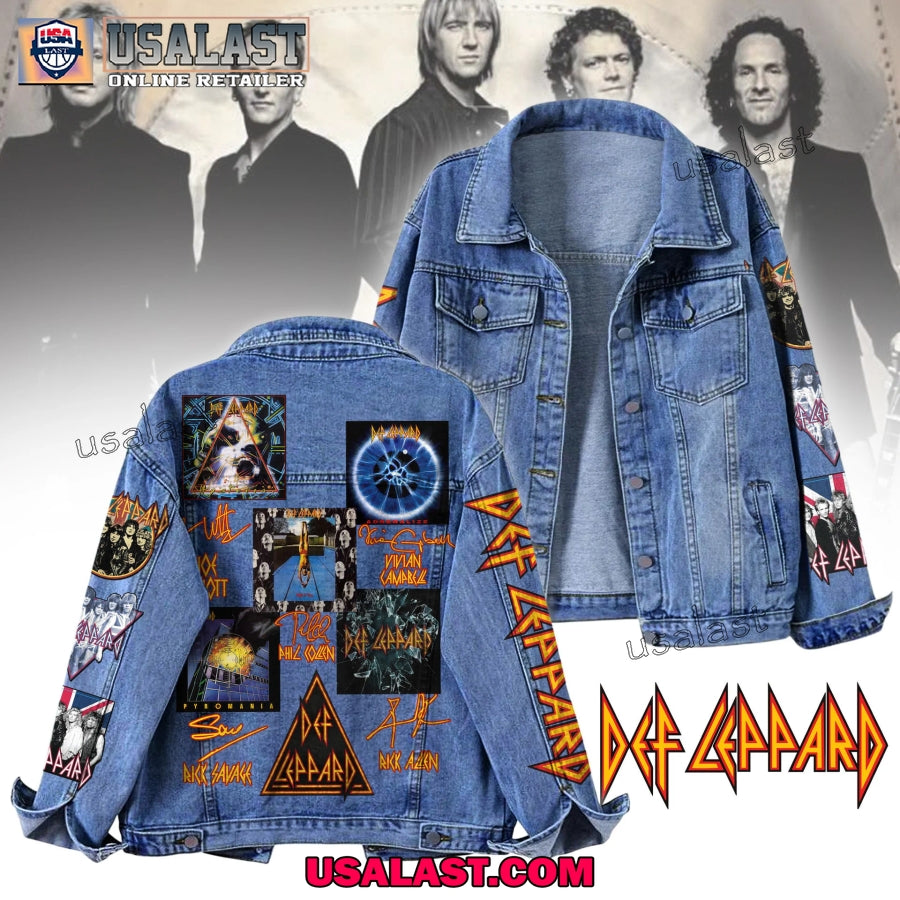 Def Leppard Signatures Custom Denim Jacket - Adult & Kids T-Shirts, Sweatshirts & Hoodies apparel design preview 1