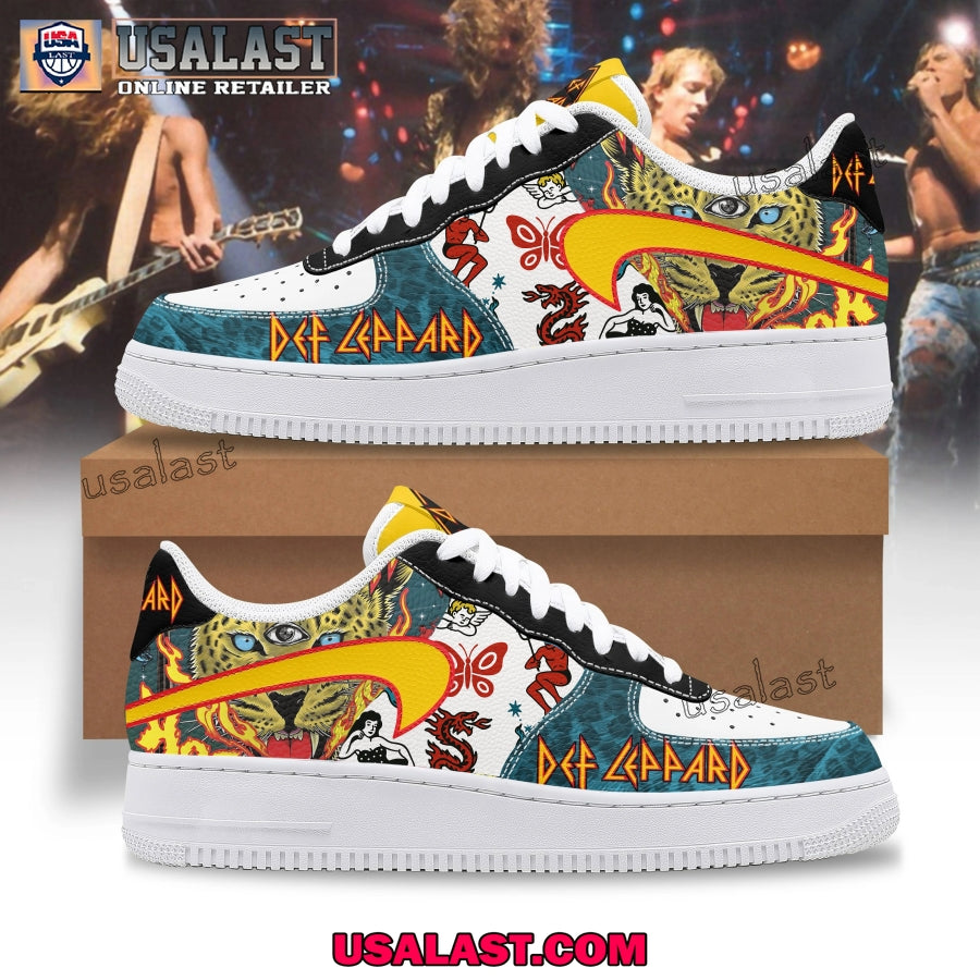 Def Leppard Upside Down Logo Air Force 1 Shoes - Adult & Kids T-Shirts, Sweatshirts & Hoodies apparel design preview 1