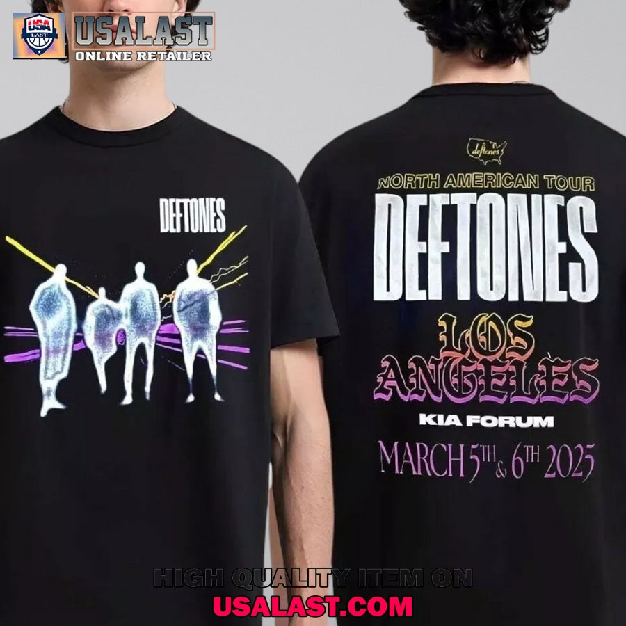 Deftones North America Tour 2025 In Los Angeles March - Adult & Kids T-Shirts, Sweatshirts & Hoodies apparel design preview 1