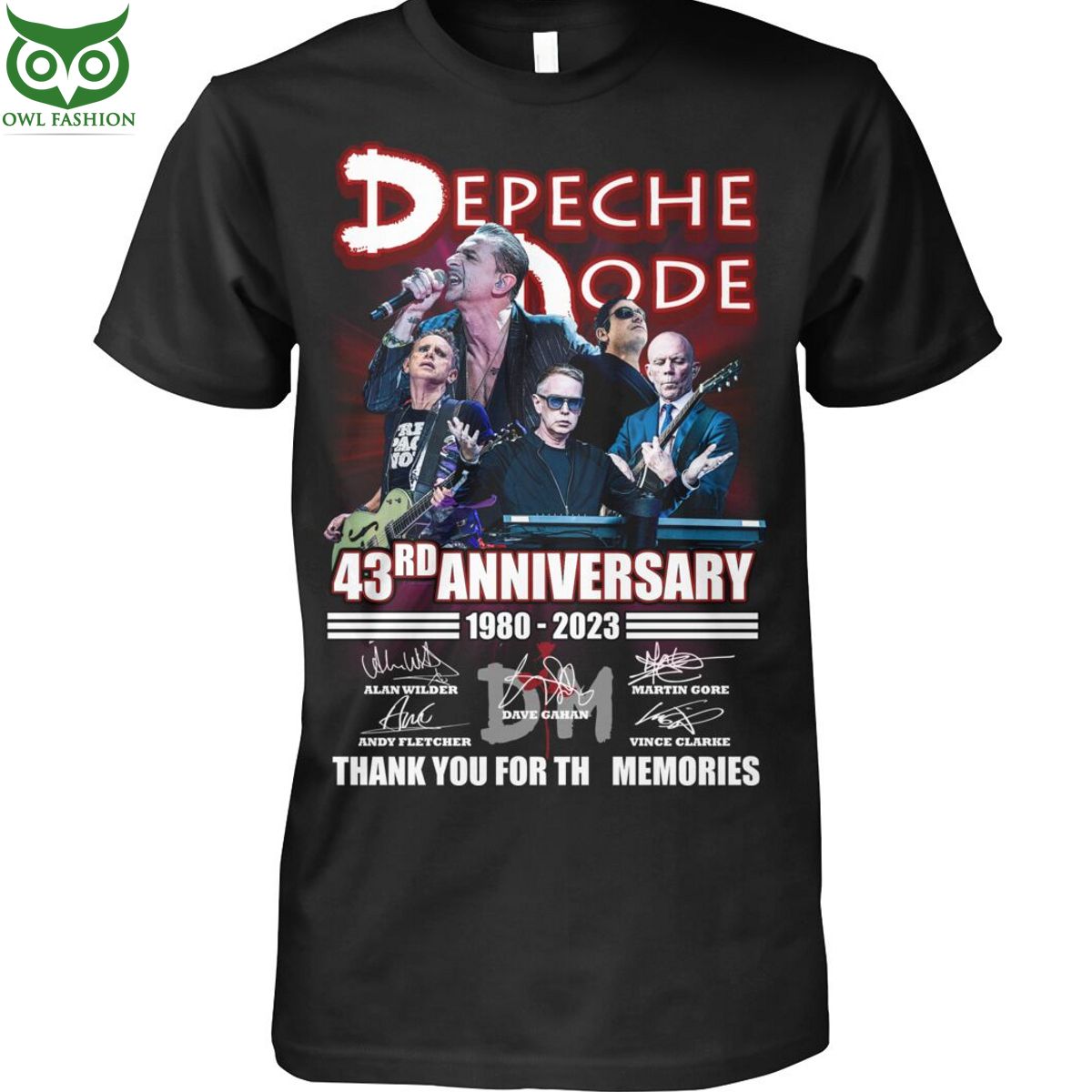 Depeche Mode 43Rd Anniversary 1980 2023 Musical Band - Adult & Kids T-Shirts, Sweatshirts & Hoodies apparel design preview 1
