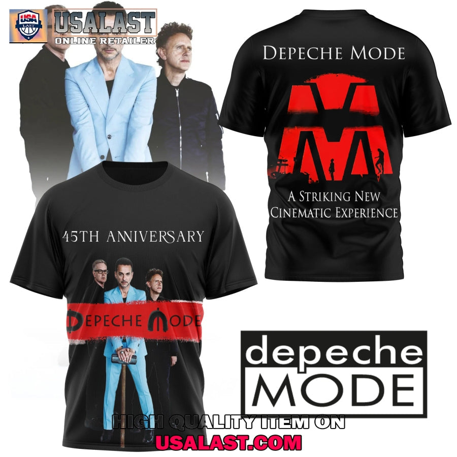 Depeche Mode 45th Anniversary 3D - Adult & Kids T-Shirts, Sweatshirts & Hoodies apparel design preview 1