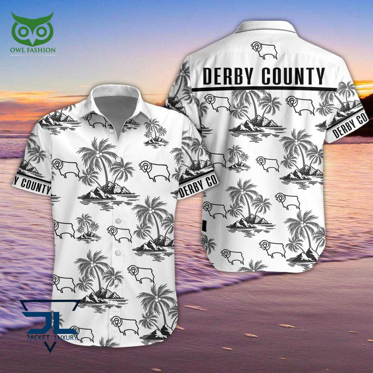 Derby County Premier League Championship Hawaiian - Adult & Kids T-Shirts, Sweatshirts & Hoodies apparel design preview 1
