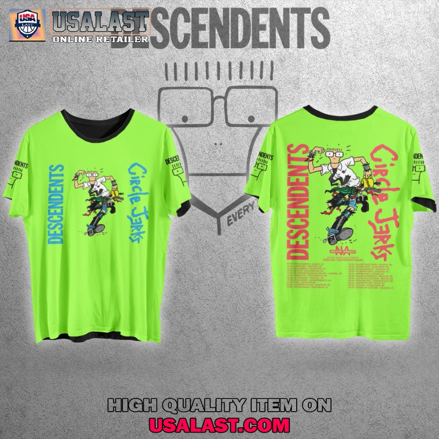 Descendents Circle Jerks Europe And Uk 2025 3D - Adult & Kids T-Shirts, Sweatshirts & Hoodies apparel design preview 1