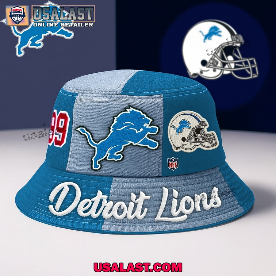 Detroit Lions Personalized Iconic Trendy Bucket Hat - Adult & Kids T-Shirts, Sweatshirts & Hoodies apparel design preview 1