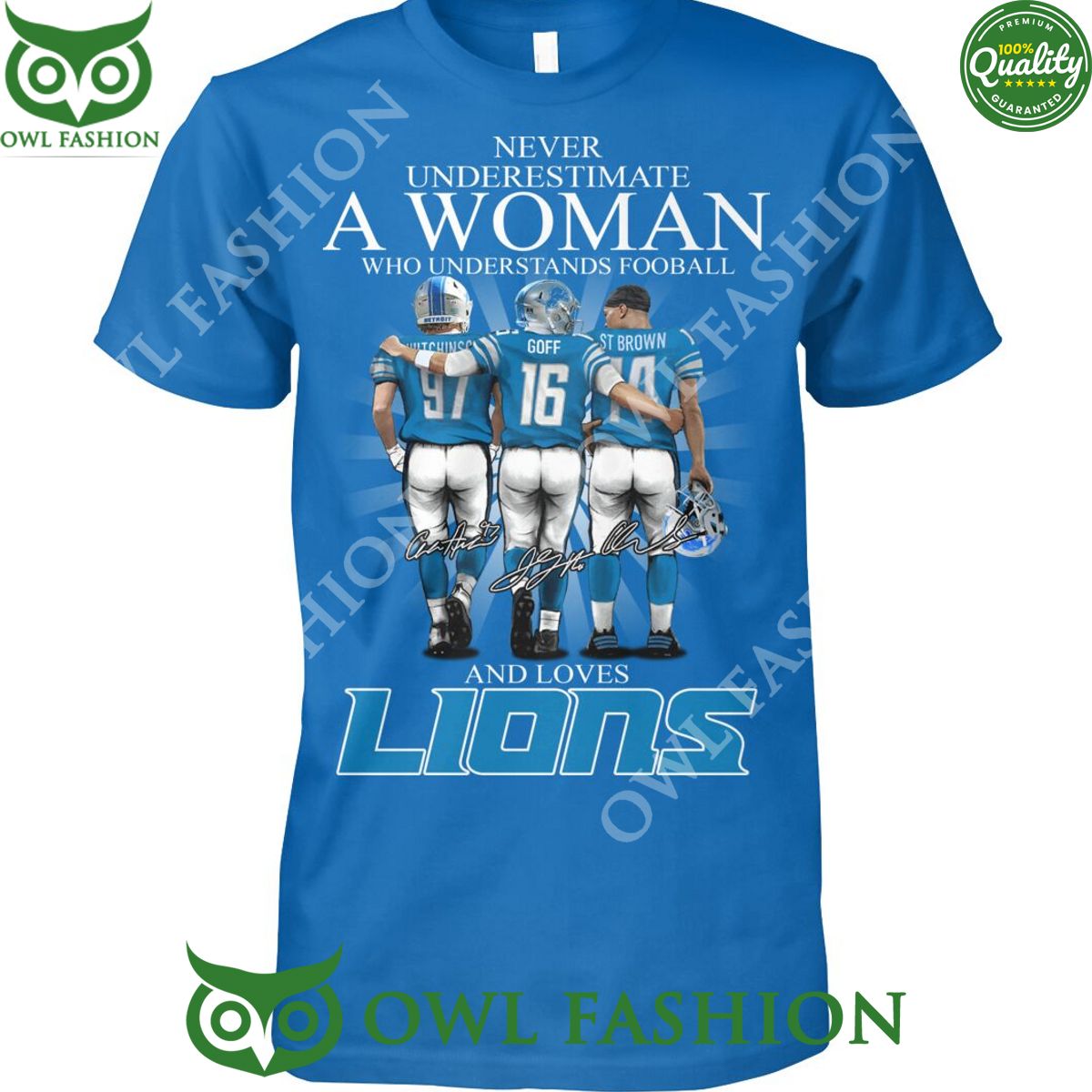 Detroit Never Underestimate a woman understands - Adult & Kids T-Shirts, Sweatshirts & Hoodies apparel design preview 1