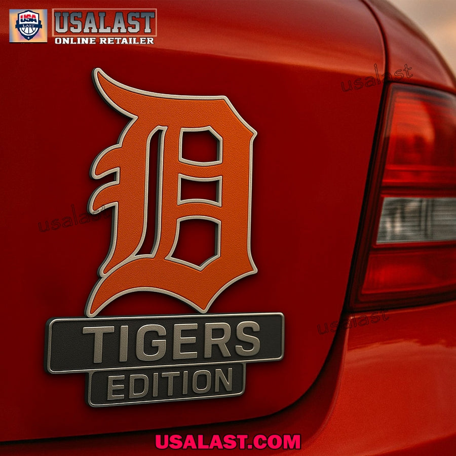 Detroit Tigers Car Emblem Custom 3D Badge - Adult & Kids T-Shirts, Sweatshirts & Hoodies apparel design preview 1