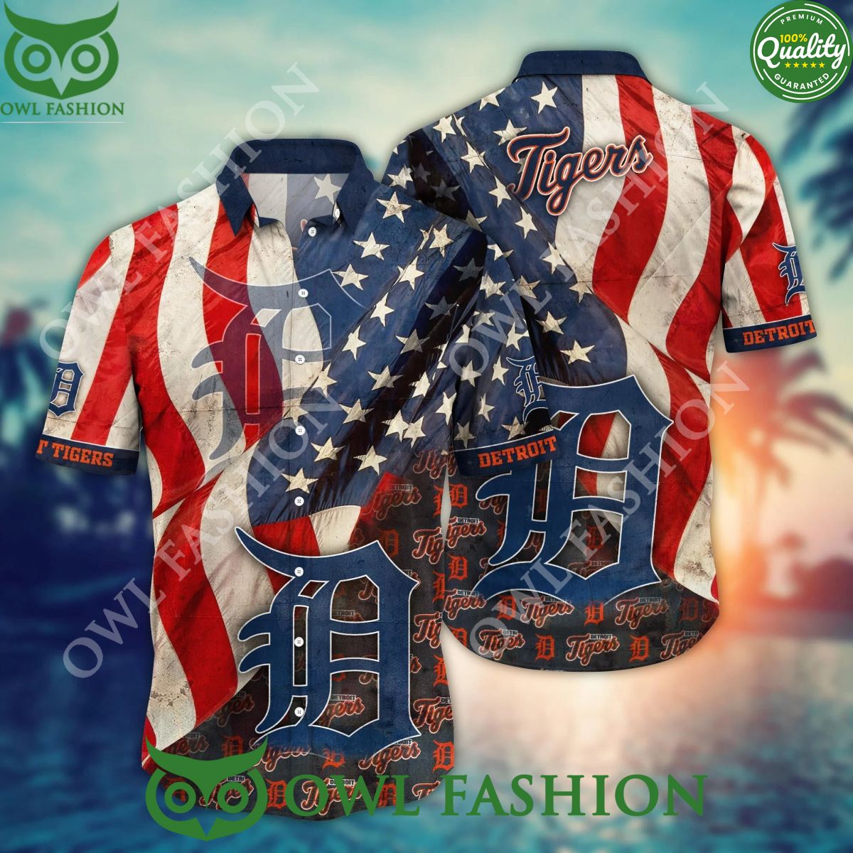 Detroit Tigers MLB Baseball Champion Hawaiian - Adult & Kids T-Shirts, Sweatshirts & Hoodies apparel design preview 1
