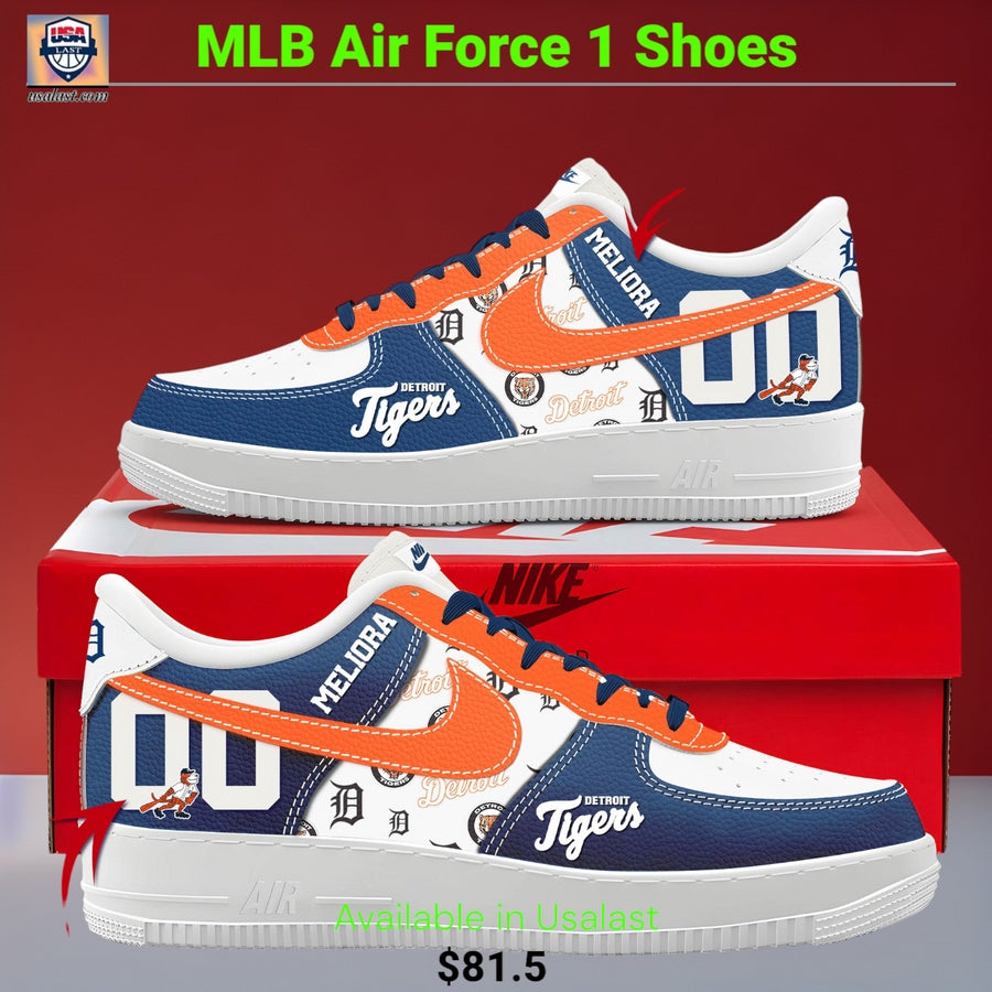 Detroit Tigers Personalized Air Force 1 Shoes - Adult & Kids T-Shirts, Sweatshirts & Hoodies apparel design preview 1
