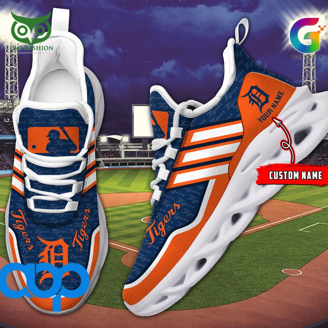 Detroit Tigers MLB Personalized New Max Soul Sneaker - Adult & Kids T-Shirts, Sweatshirts & Hoodies apparel design preview 1