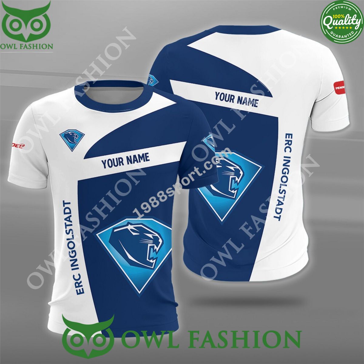 Deutsche Eishockey Liga ERC Ingolstadt Hockey Custom - Adult & Kids T-Shirts, Sweatshirts & Hoodies apparel design preview 1