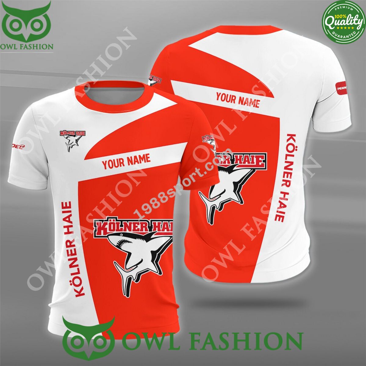 Deutsche Eishockey Liga Kolner Haie Hockey Custom - Adult & Kids T-Shirts, Sweatshirts & Hoodies apparel design preview 1