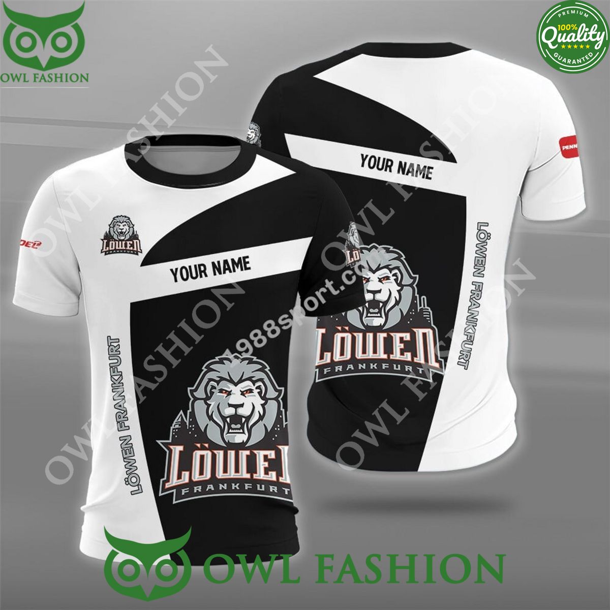 Deutsche Eishockey Liga Lowen Frankfurt Hockey Custom - Adult & Kids T-Shirts, Sweatshirts & Hoodies apparel design preview 1